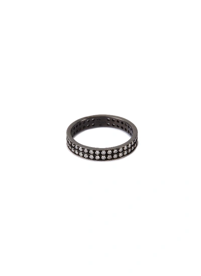 Shop Repossi 'berbère' Diamond 18k Black Gold Single Row Ring