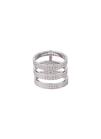 Shop Repossi 'berbère' Diamond 18k White Gold Triple Row Ring