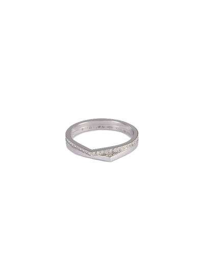 Shop Repossi 'antifer' Diamond 18k White Gold Double Row Ring