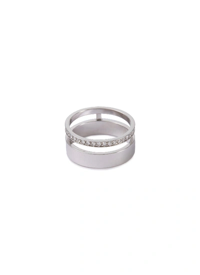 Shop Repossi 'berbère Module' Diamond 18k White Gold Double Row Ring
