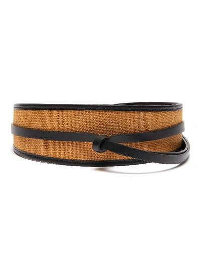 Shop Maison Boinet Corset Leather Belt In Brown,black