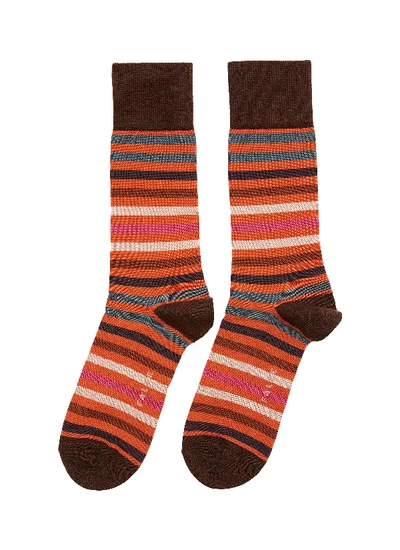 Shop Falke Tinted Stripe Socks In Multi-colour