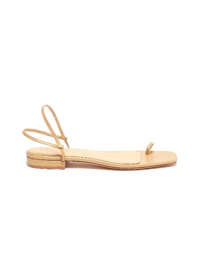 Shop Studio Amelia '1.3' Strappy Slingback Leather Sandals In Neutral