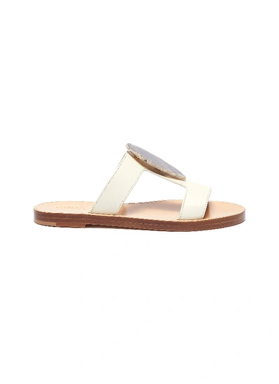 Shop Gabriela Hearst 'hades' Agate Embellished Leather Sandals In Neutral