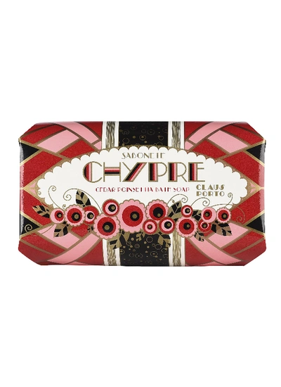 Shop Claus Porto Chypre Cedar Poinsettia Bar Soap 150g