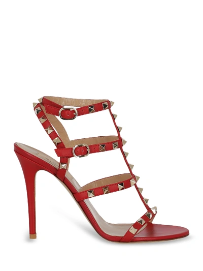 Shop Valentino Sandals In Red