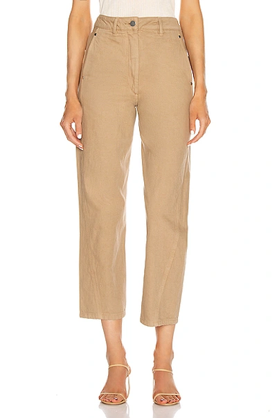 Shop Lemaire Twisted Pant In Beige