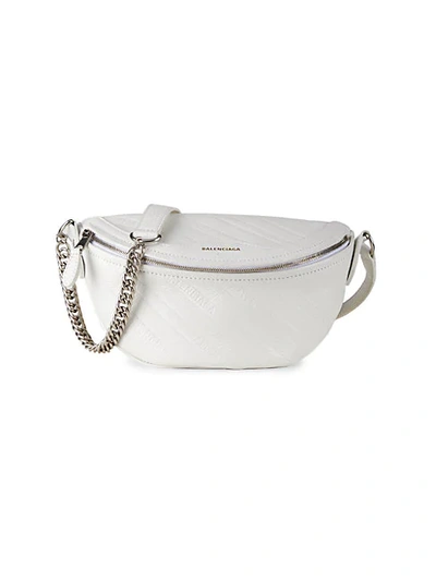 Shop Balenciaga Souvenir Leather Belt Bag In White