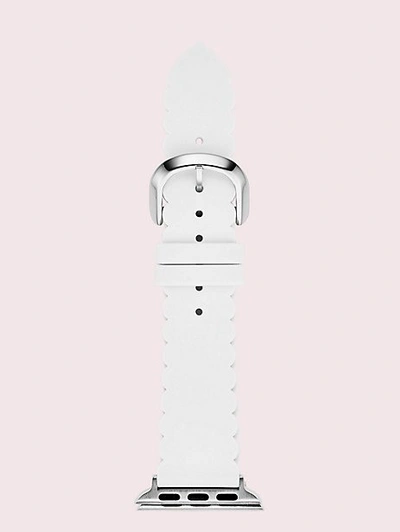 Shop Kate Spade White Scallop Silicone 38/40mm Apple Watch® Strap