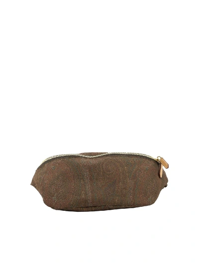 Shop Etro Paisley Print Belt Bag In Brown