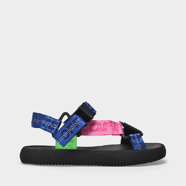 off white logo sport sandals