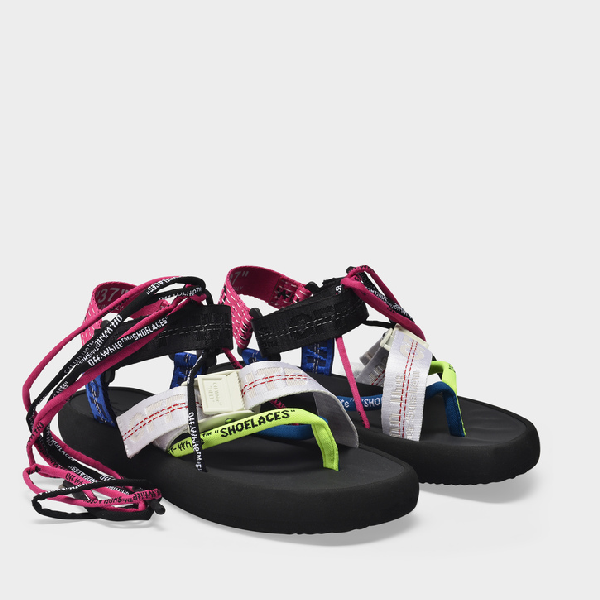 off white multi strap sandals