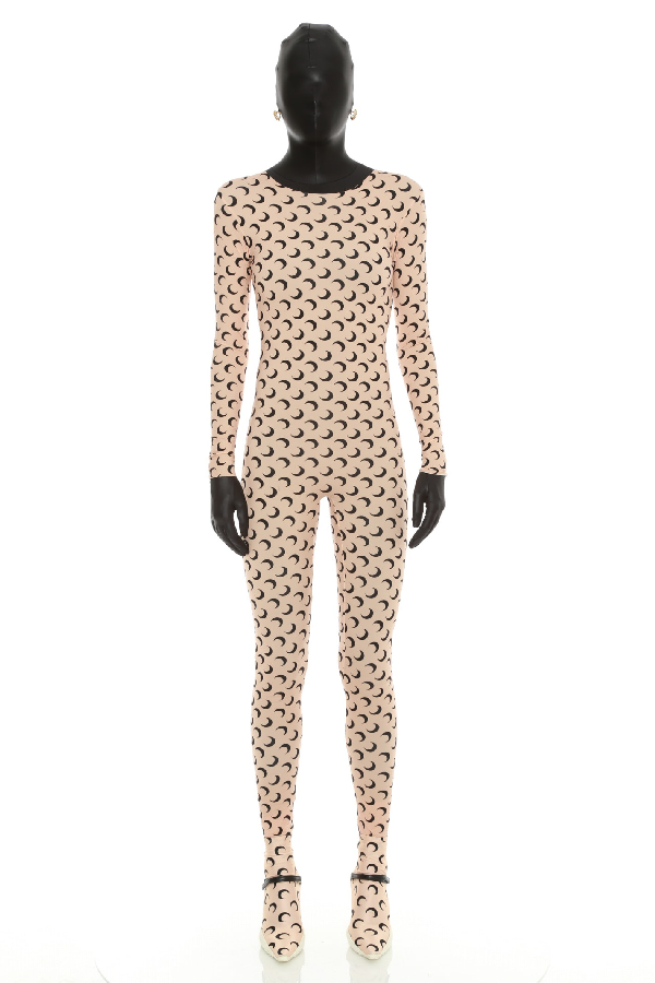 Marine Serre Iconic Moon Catsuit In Pink | ModeSens