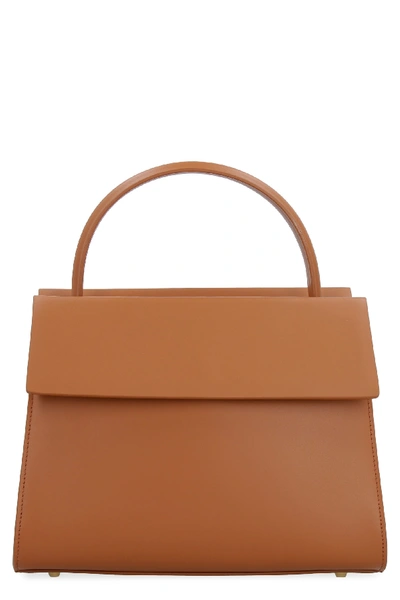 Shop Nico Giani Eris Leather Handbag In Saddle Brown