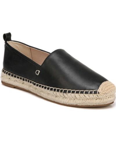 Shop Sam Edelman Khloe Slip-on Espadrilles Women's Shoes In Black Leather