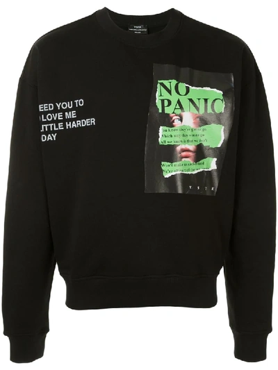 Shop Vostok Clth News Printed Sweatshirt In Black