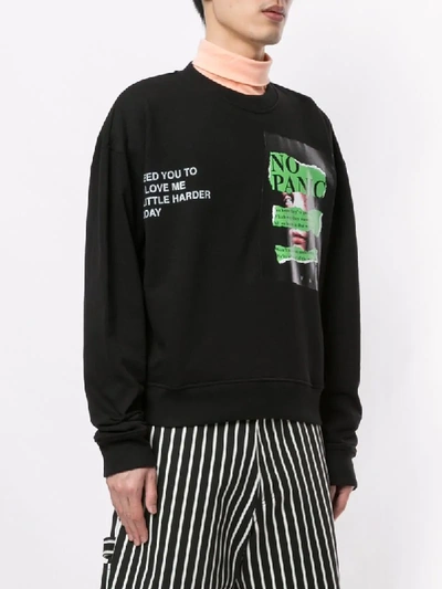 Shop Vostok Clth News Printed Sweatshirt In Black