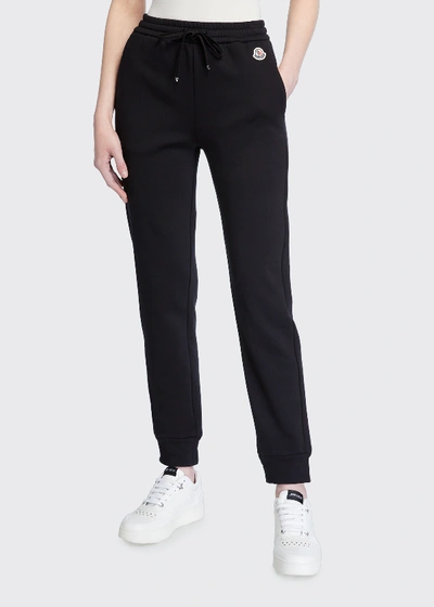 Shop Moncler Small Logo Jogger Sweatpants In Black