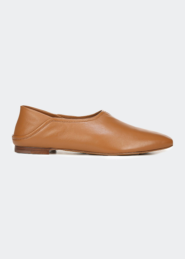 vince branine leather flat