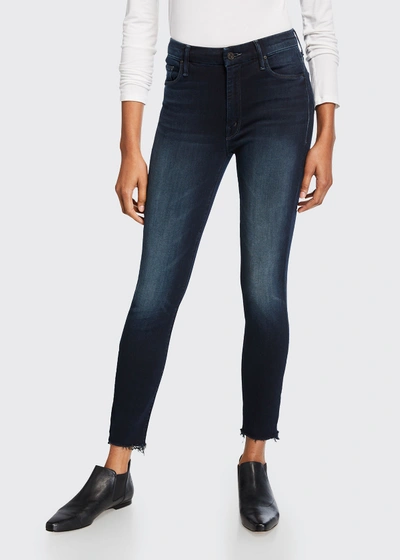 Shop Mother Looker High-waist Distressed Ankle Skinny Jeans In Last Call