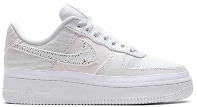 NIKE Pre-owned Air Force 1 Lx Reveal Black Swoosh (women's) In White/white-multi-color