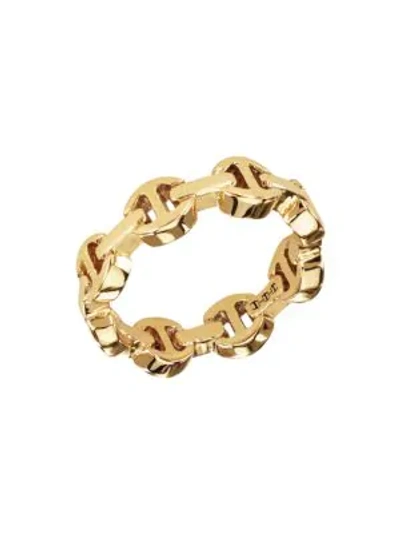 Shop Hoorsenbuhs Dame Tri-link 18k Yellow Gold Ring