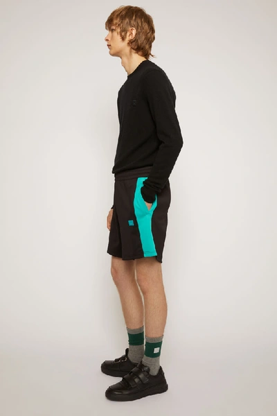 Shop Acne Studios Side-stripe Track Shorts Black