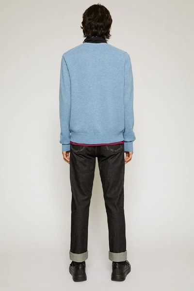 Shop Acne Studios V-neck Wool Cardigan Mineral Blue