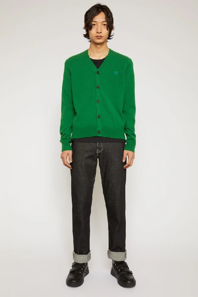 Shop Acne Studios V-neck Wool Cardigan Deep Green