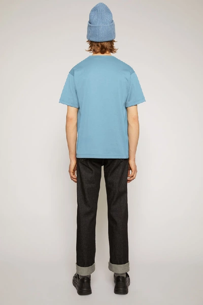 Shop Acne Studios Nash Face Mineral Blue In Classic Fit T-shirt