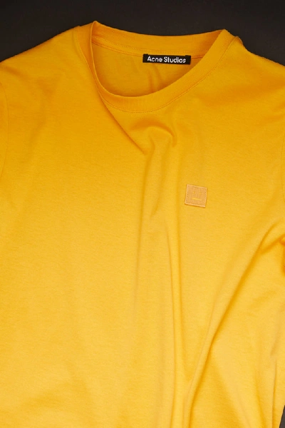 Shop Acne Studios Fa-wn-tshi000001 Honey Yellow In Slim Fit T-shirt