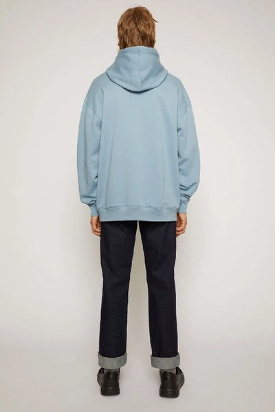 Shop Acne Studios Oversized Hooded Sweatshirt Mineral Blue