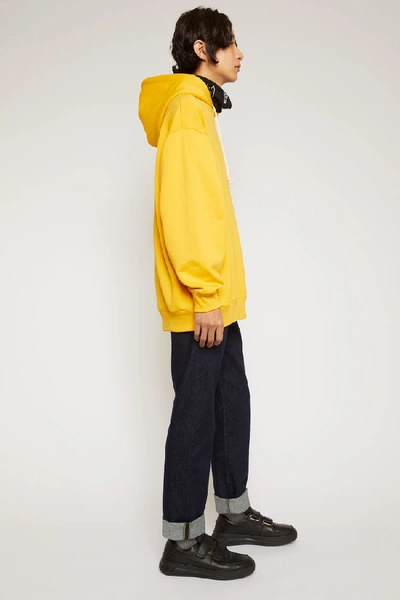 Shop Acne Studios Oversized Hooded Sweatshirt Honey Yellow
