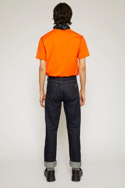 Shop Acne Studios Face Patch Jeans Indigo Blue