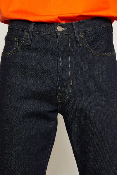 Shop Acne Studios Face Patch Jeans Indigo Blue