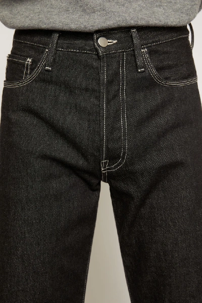 Shop Acne Studios Face Patch Jeans Black