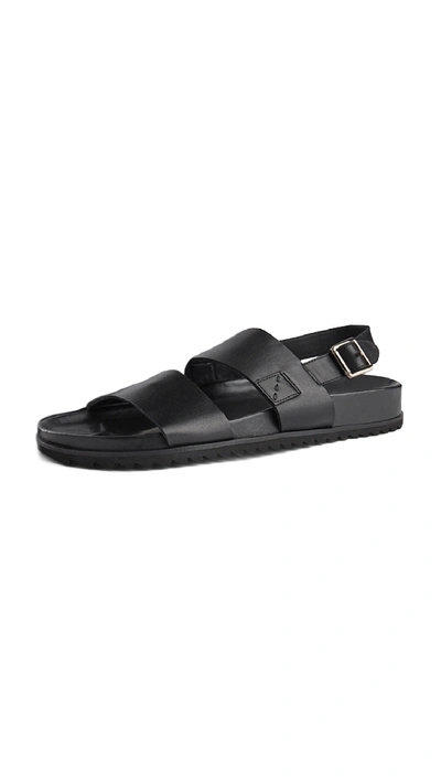Shop Shoe The Bear Vigo Flat Sandals In Black