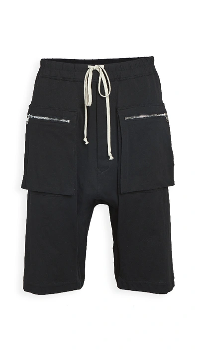 Shop Rick Owens Drkshdw Cargo Drawstring Pants In Black