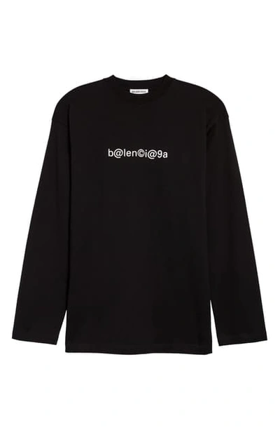 Shop Balenciaga Symbolic Logo Graphic Tee In Black/ White