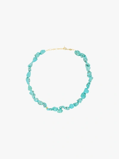 Shop Anni Lu 18k Gold-plated Beach Cocktail Turquoise Necklace