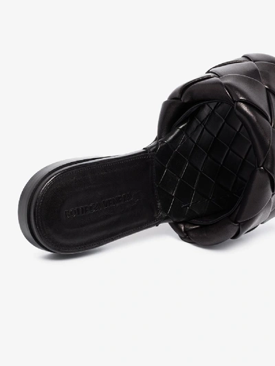 Shop Bottega Veneta Black Lido Leather Sandals