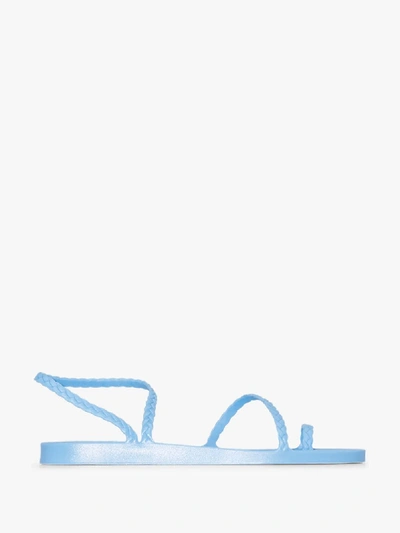 Shop Ancient Greek Sandals Eleftheria Rubber Sandals In Blue