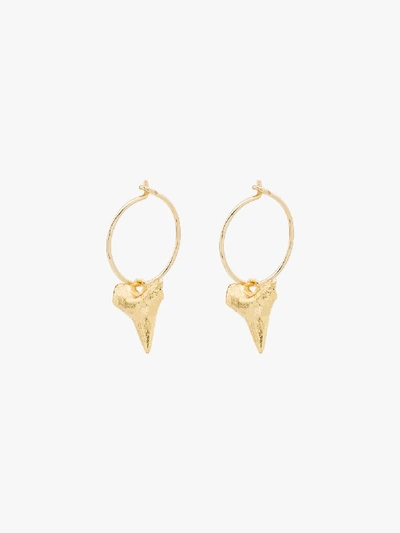 Shop Anni Lu Gold-plated Bite Me Hoop Earrings