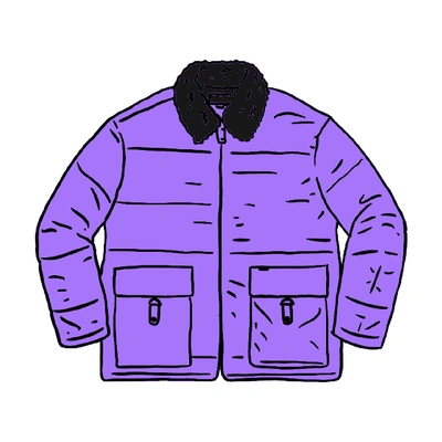 Pre-owned Supreme  Quilted Cordura Lined Jacket Purple