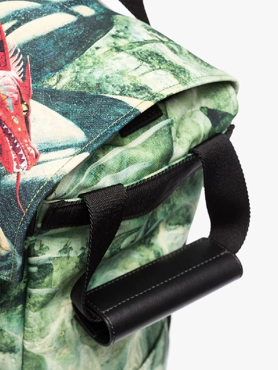 Shop Valentino Green Red Dragon Print Backpack