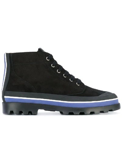 Valentino Lace-up Boots In Black