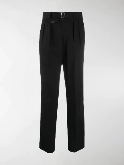 Shop Maison Margiela High Waist Belted Trousers In Black