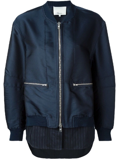 Shop 3.1 Phillip Lim / フィリップ リム Layered Bomber Jacket In Blue