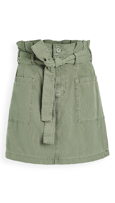 Shop Joe's Jeans Paperbag Utility Skirt In Army Green