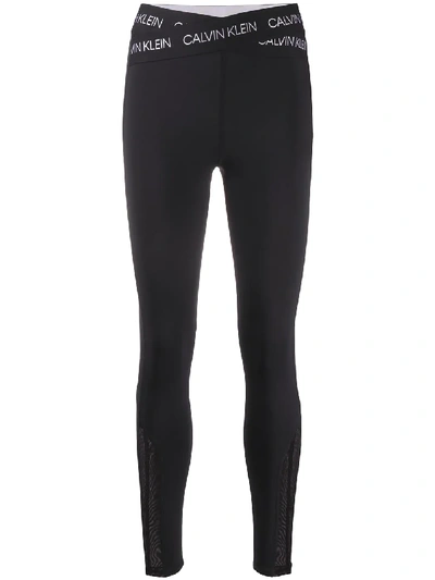 Shop Calvin Klein Compression Gym Leggings In Black